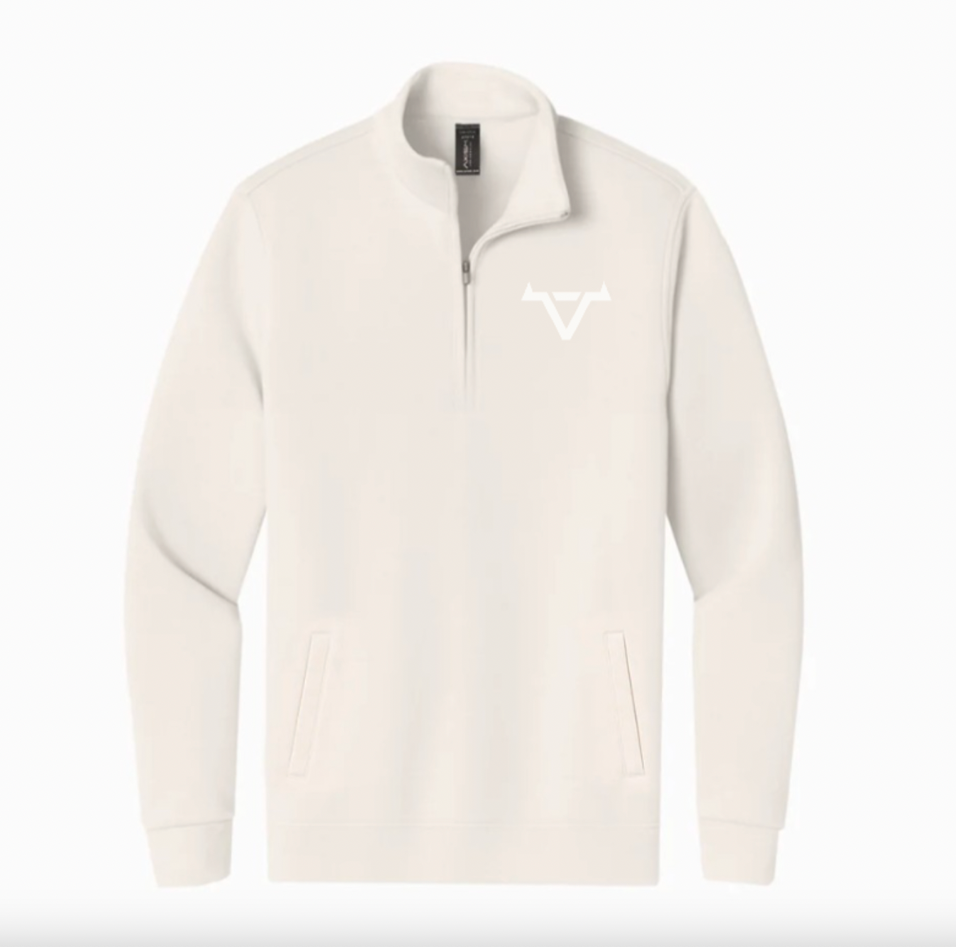 Cream Monochrome Quarter Zips