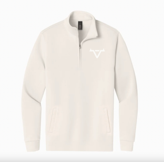 Cream Monochrome Quarter Zips